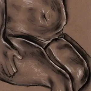 Stille Konturen des Körpers